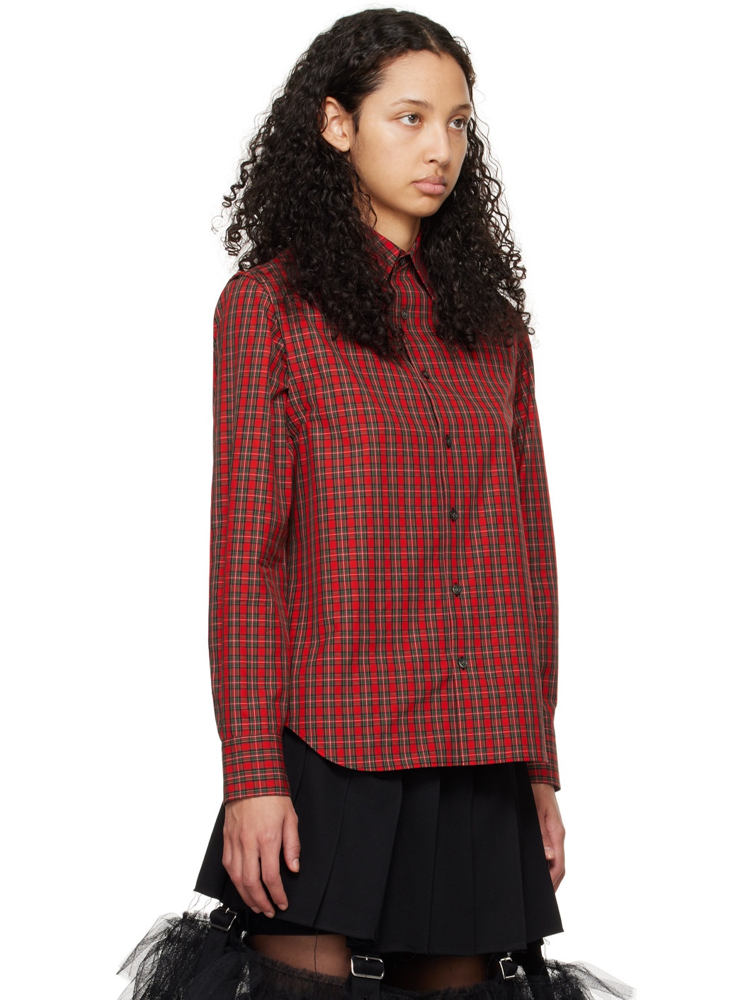 Red Detachable Sleeves Shirt - 2