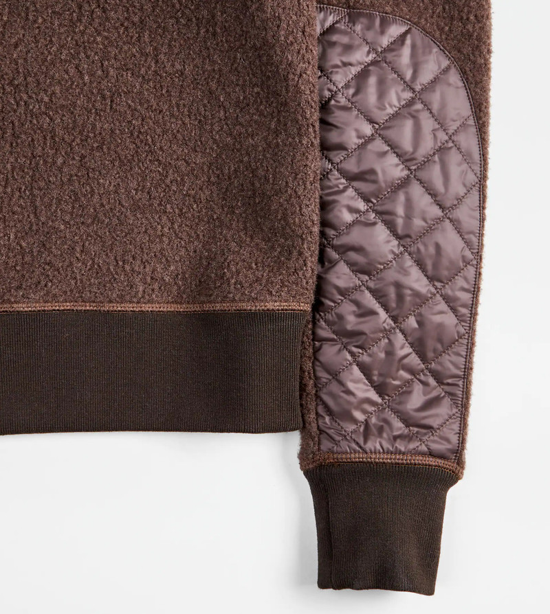 TOD'S CASHMERE BLEND SWEATSHIRT - BROWN 2