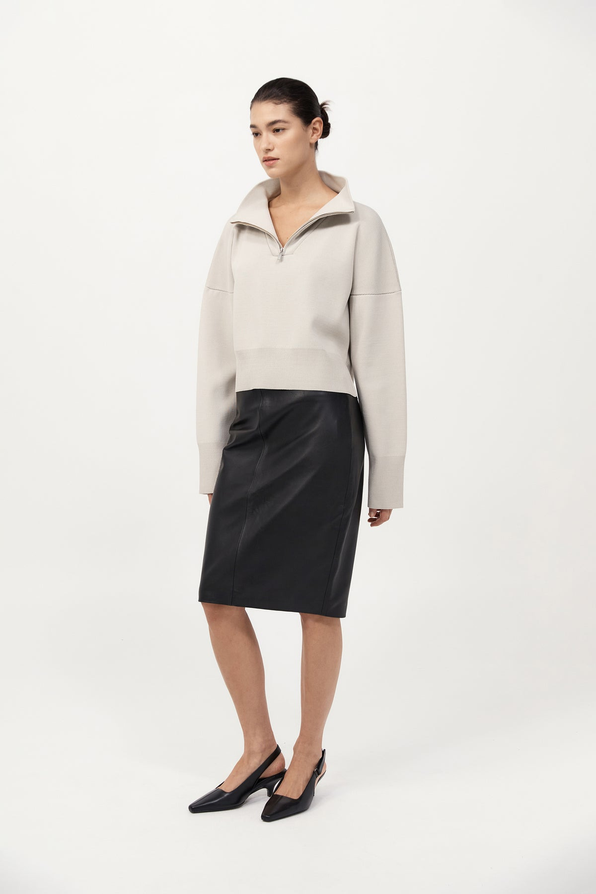 Milano Knit Zip Jumper - Silver - 5