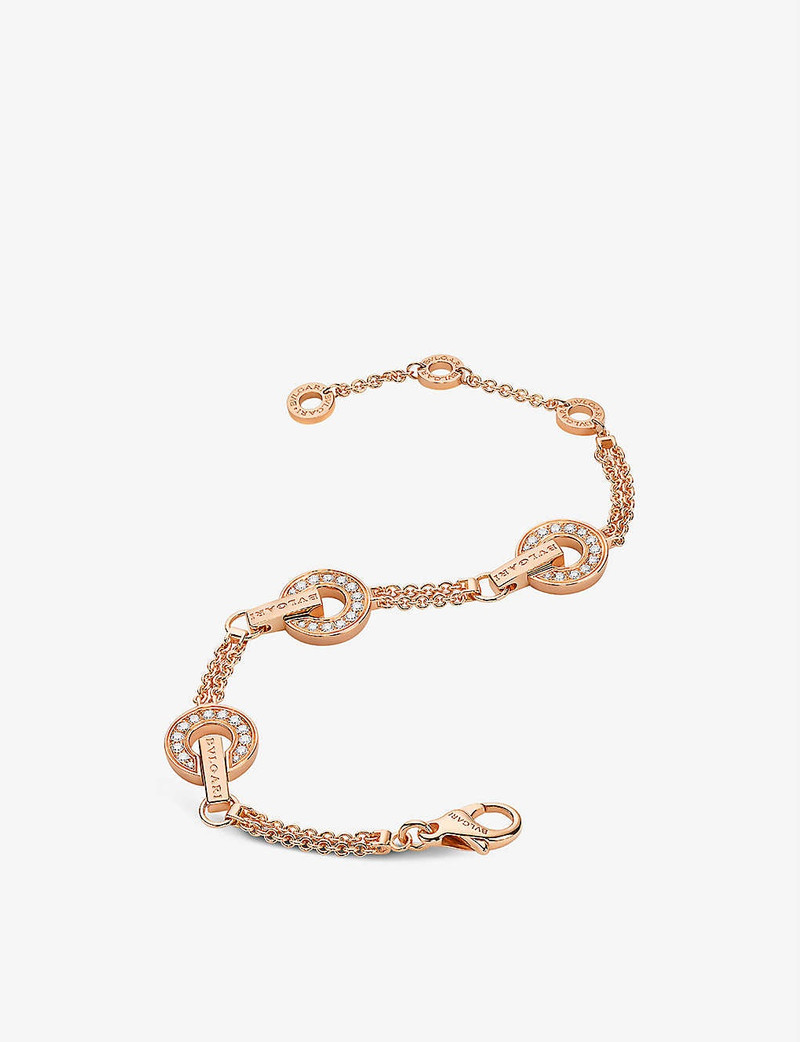 BVLGARI BVLGARI BVLGARI 18ct yellow-gold and mother of pearl bracelet outlook