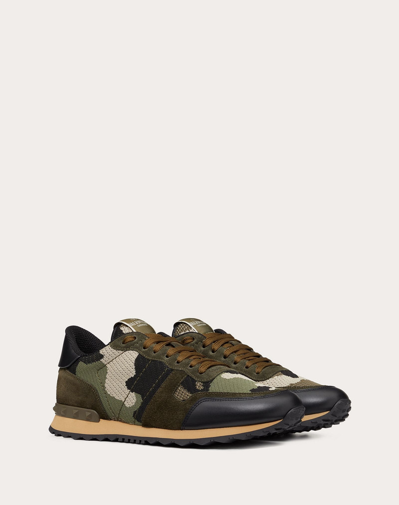 Valentino Mesh Fabric Camouflage Rockrunner Sneaker outlook