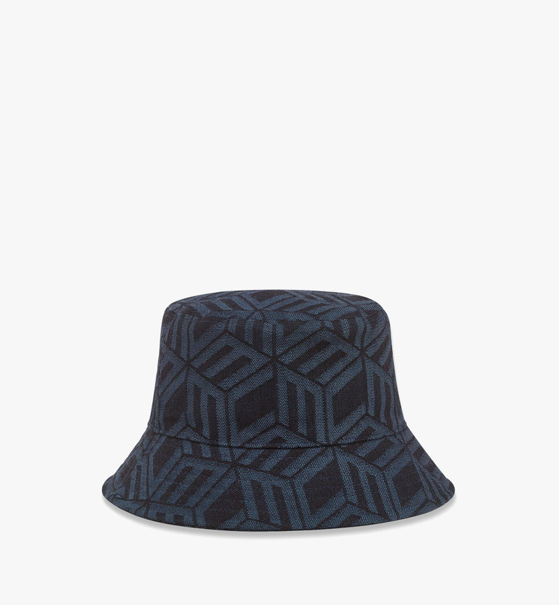 Bucket Hat in Cubic Monogram Denim Jacquard 1
