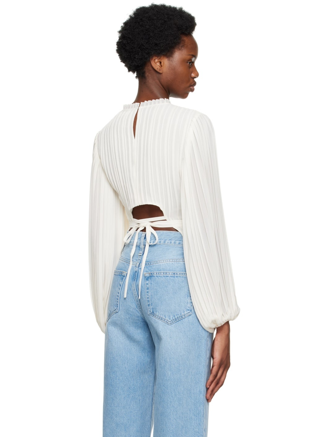 Off-White Cutout Blouse - 3