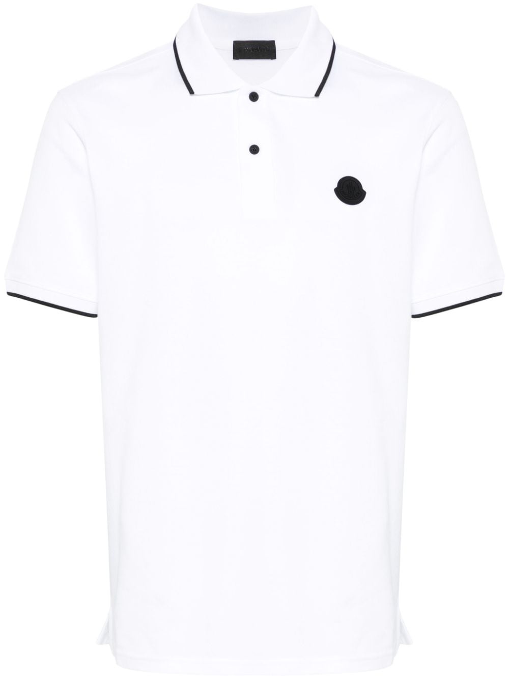 rubberised-logo polo shirt - 1