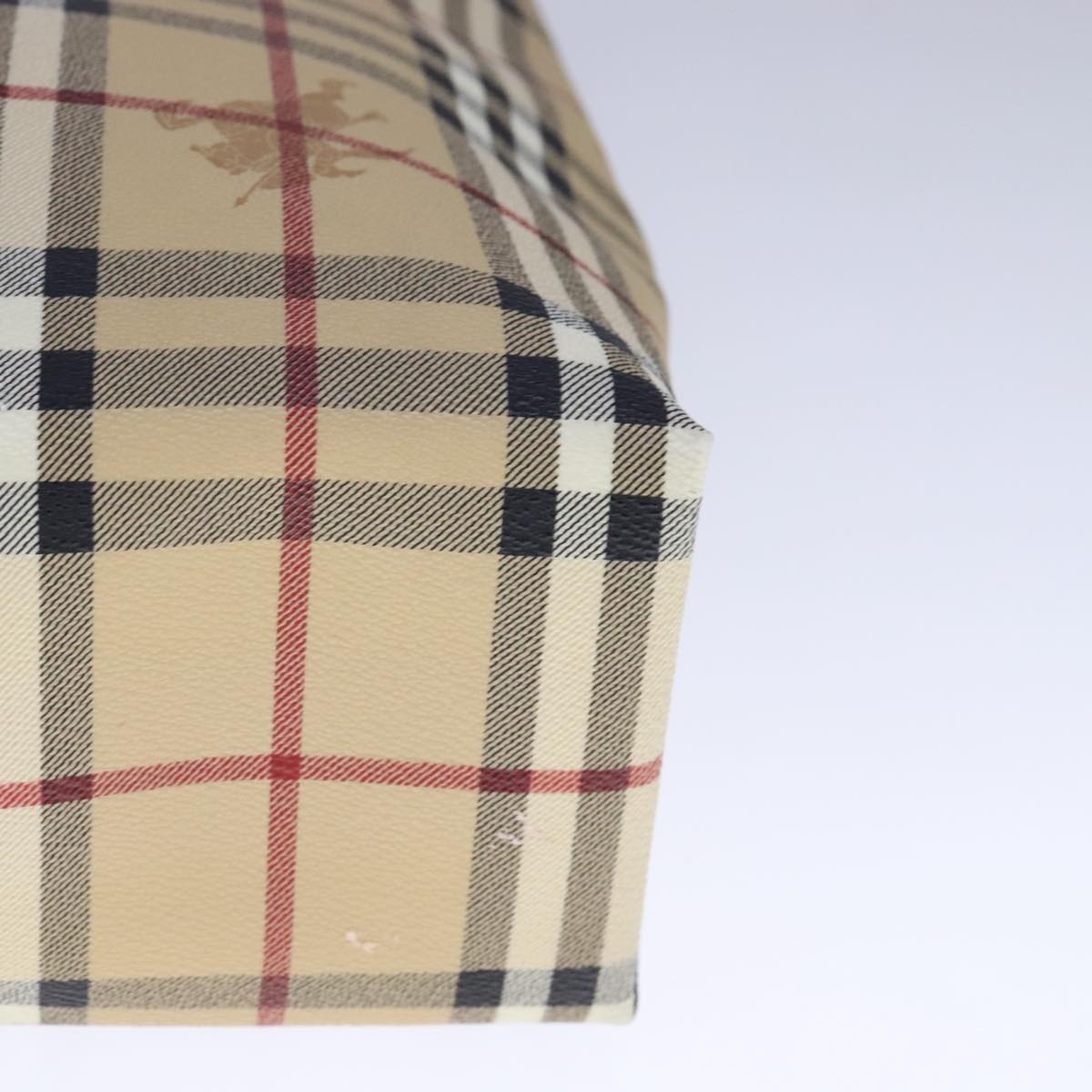 Burberry Nova Check Tote Bag Pvc Leather Beige - 15