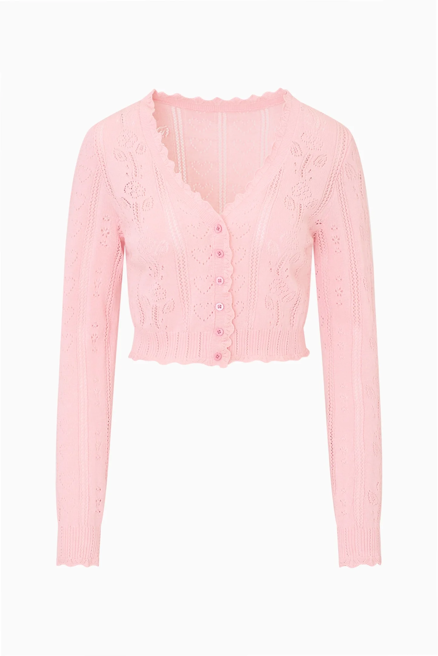 Sibella Cotton Pointelle Cardigan - 1