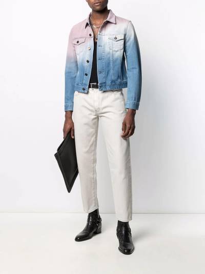 SAINT LAURENT gradient-effect denim jacket outlook