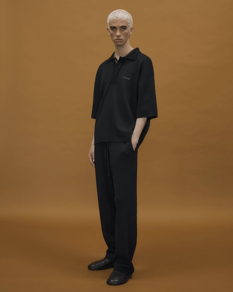 STRAIGHT LEG KNIT PANT BLACK 4