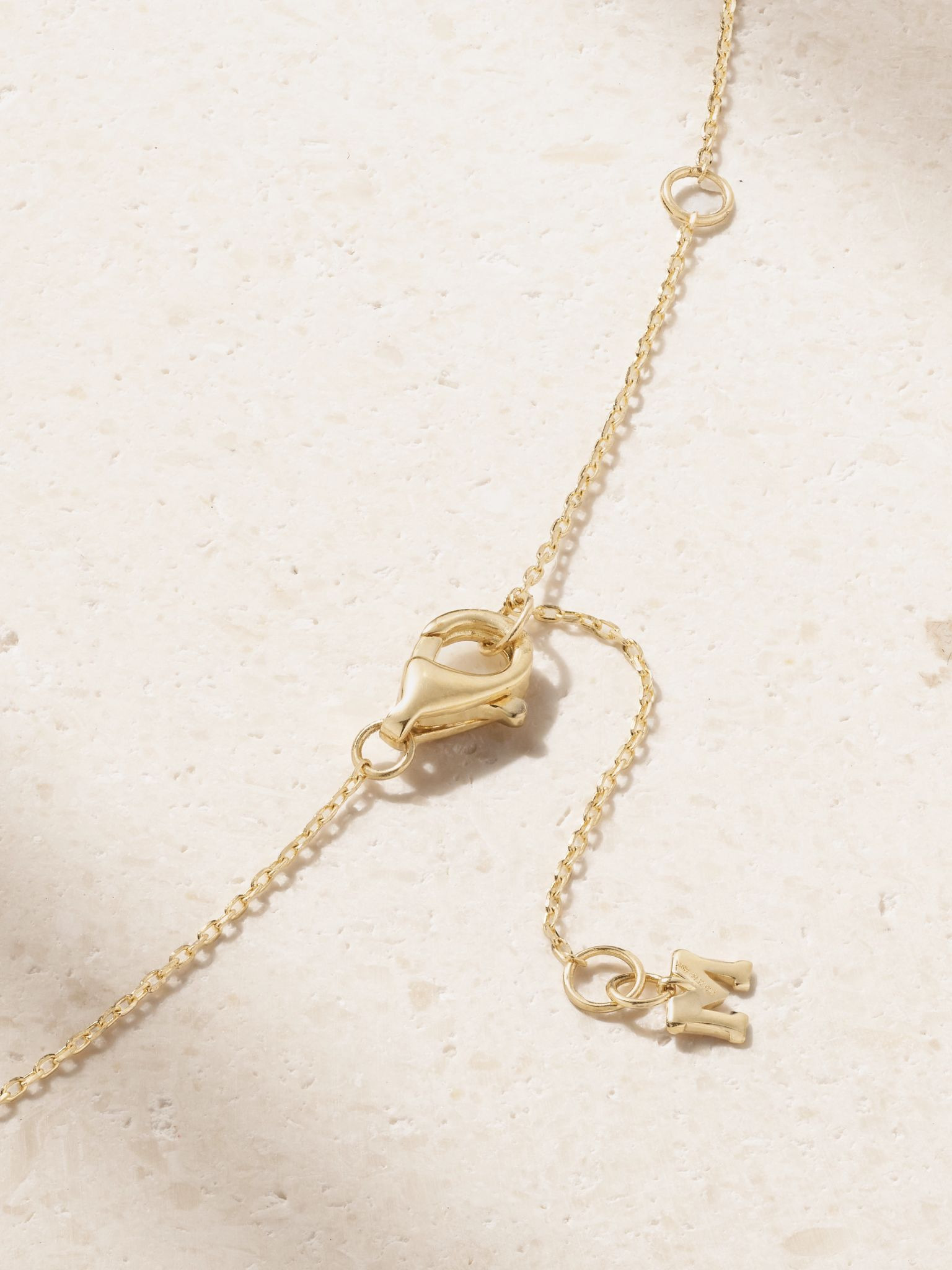 14-karat gold, pearl and diamond necklace Off-white - 3