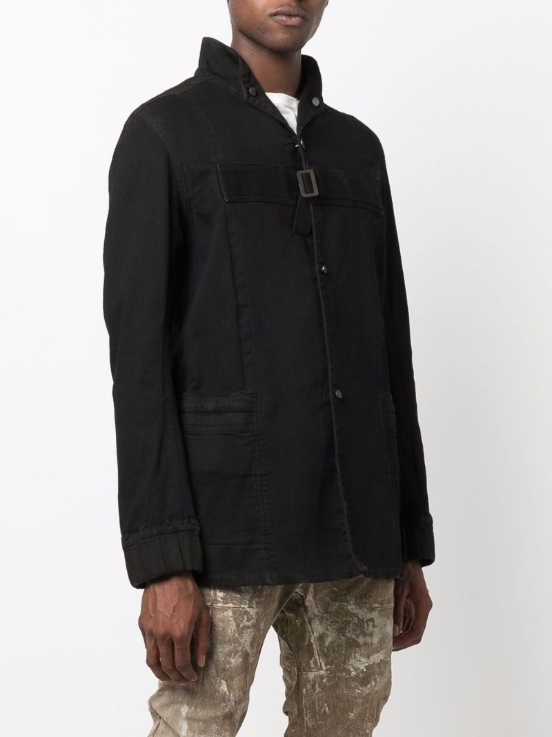 high-neck buttoned lightweight jacket - 3