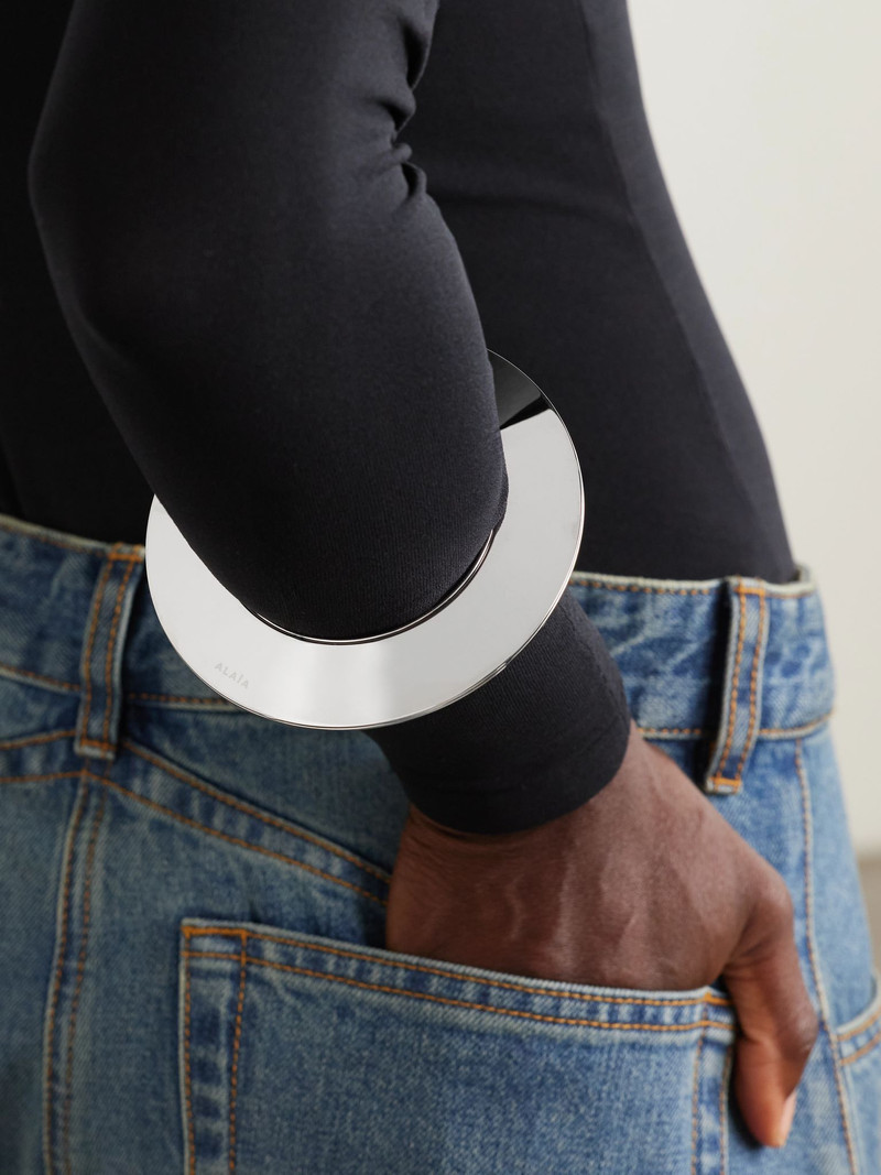 Alaïa Blade silver-tone bangle Silver outlook