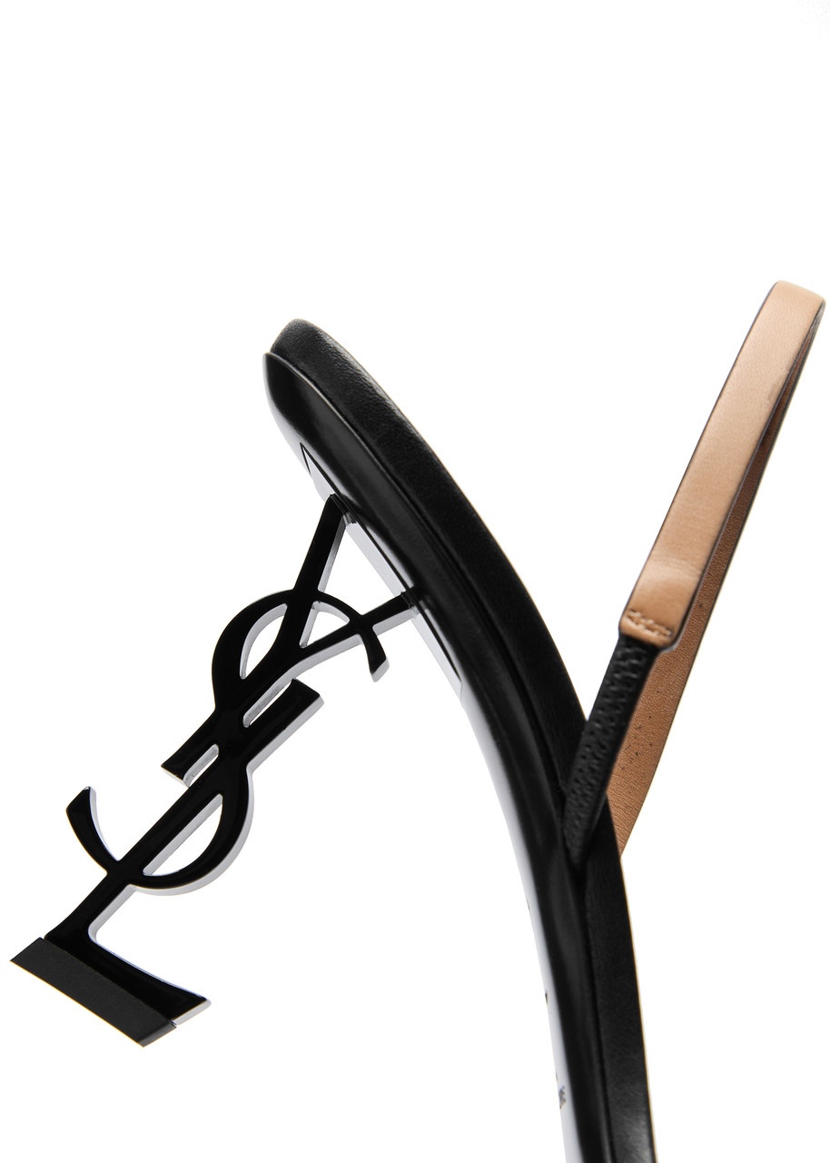 Saint Laurent Opyum 85 Leather Slingback Sandals - 4
