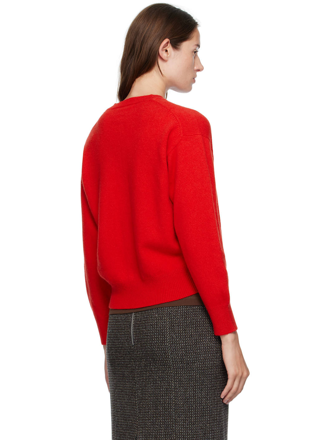 Red Ada Crewneck Cardigan - 3
