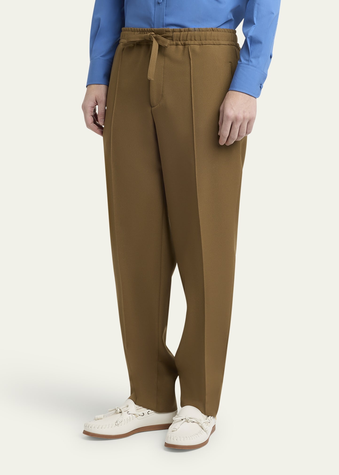Men's Pintuck-Front Drawstring Pants - 4