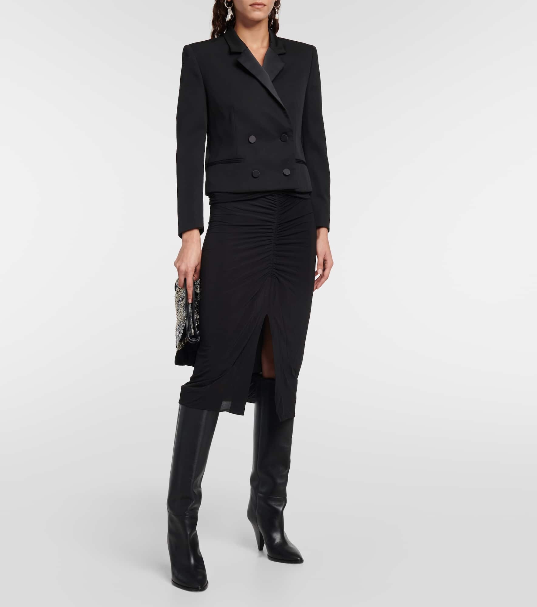 Hastagd cropped wool tuxedo jacket - 2