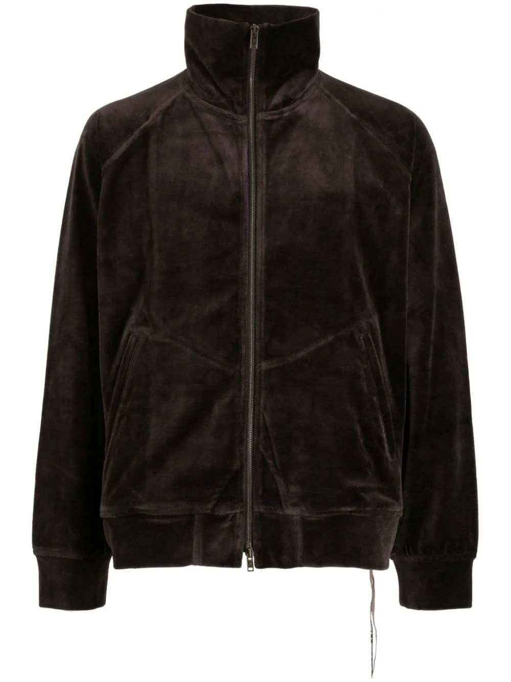 skull-embroidered zip-up jacket - 1