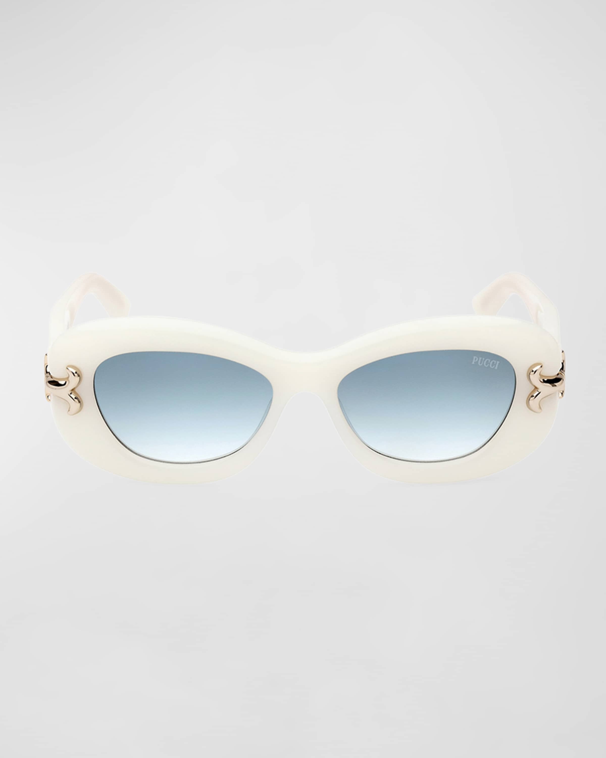 Filigree Acetate Round Sunglasses - 4