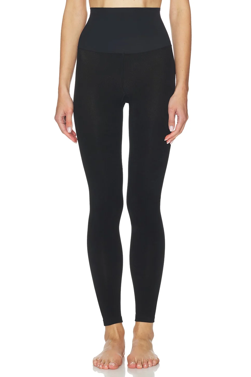 Fleece Lined Opaque Footless Tights - 1
