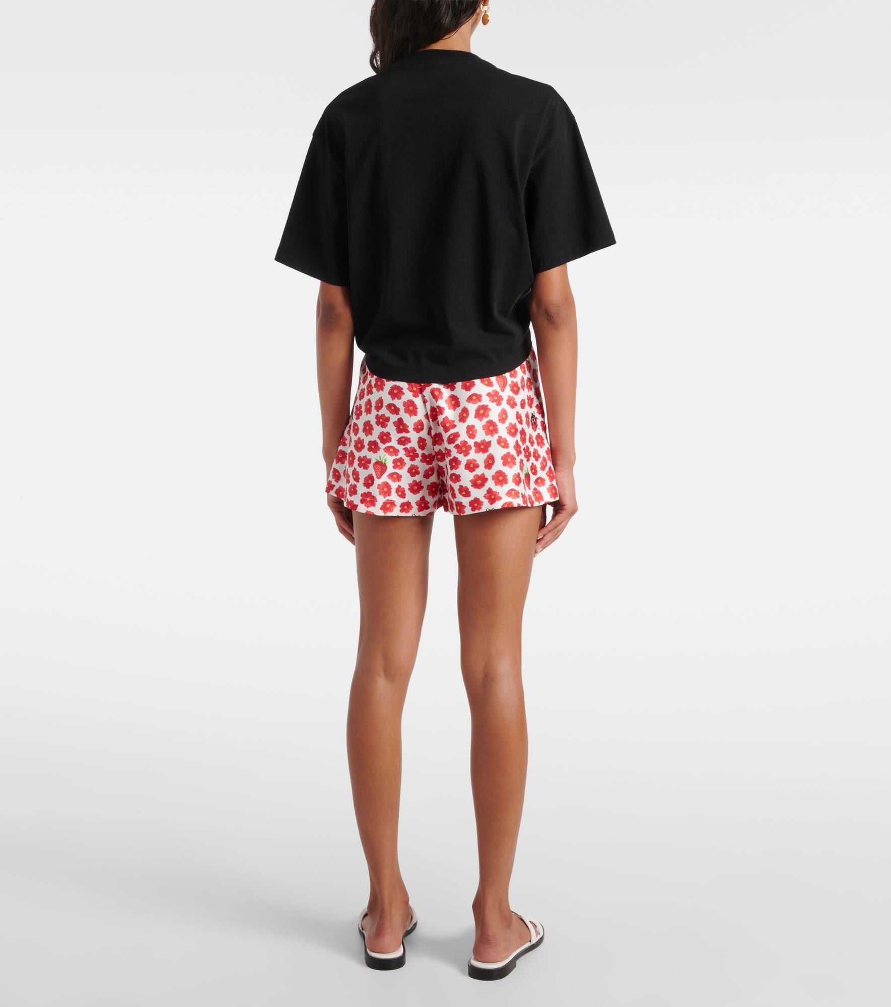 Cropped printed cotton T-shirt - 3