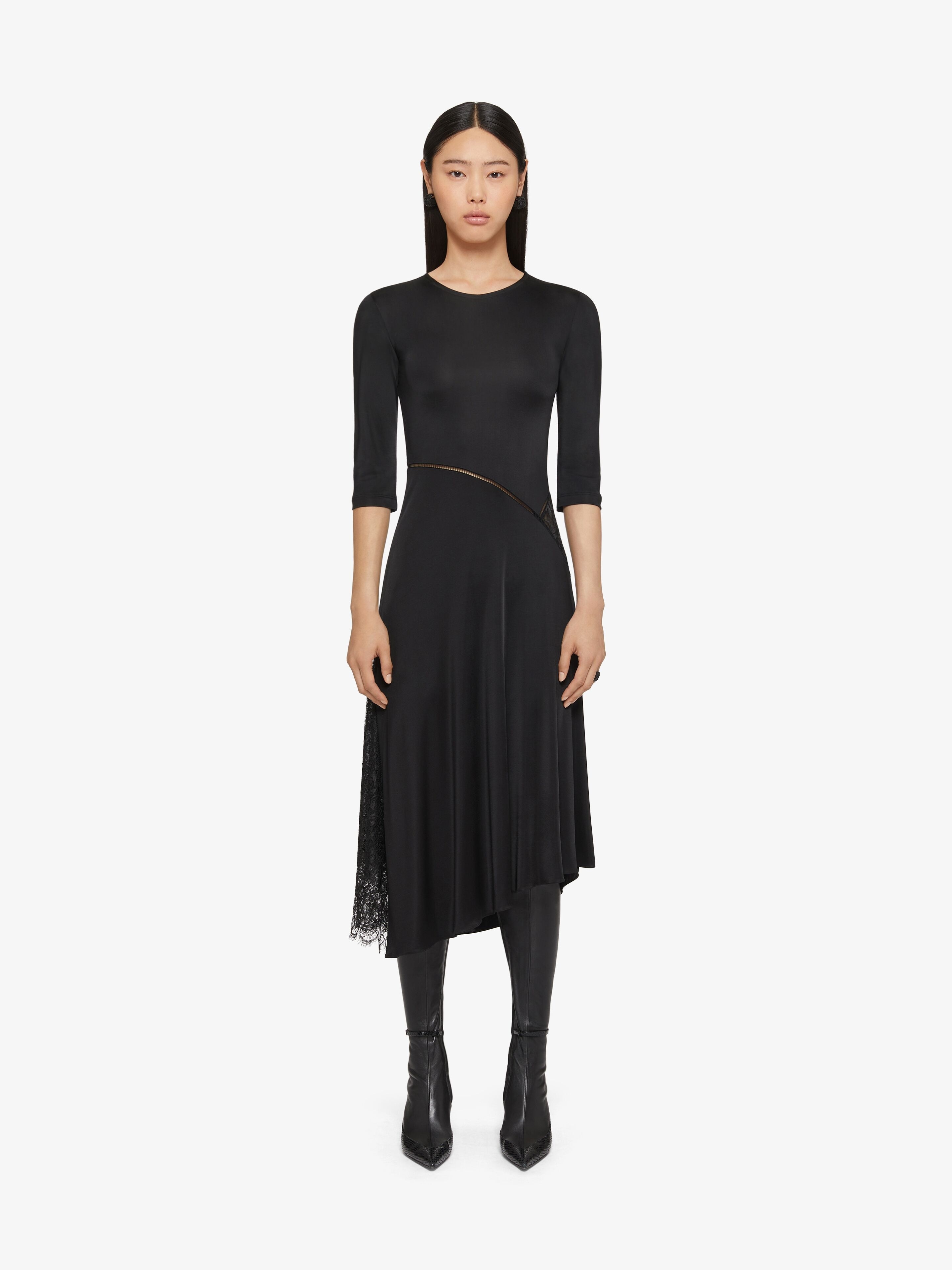 DRESS IN JERSEY AND LACE - 2