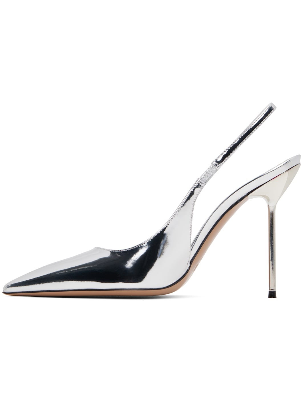 Silver Lidia Slingback Heels - 3
