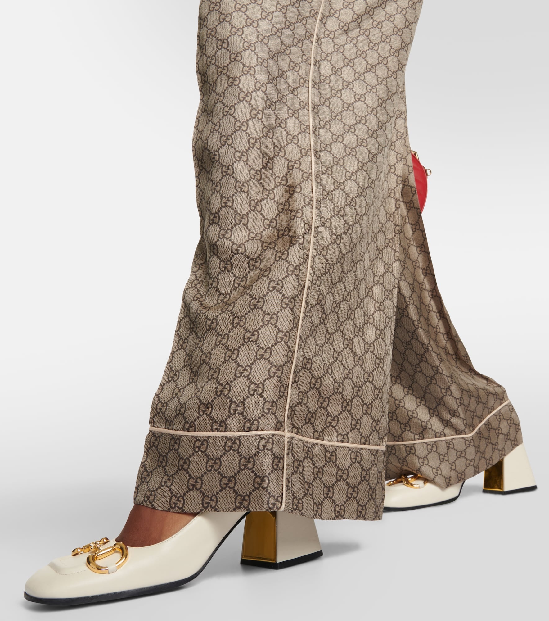 GG Supreme wide-leg silk pants - 5