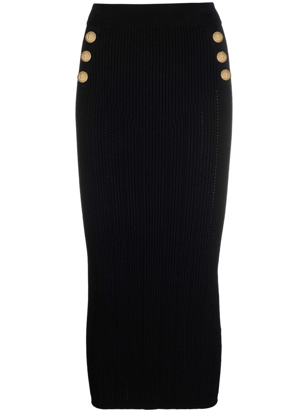 ribbed-knit pencil skirt - 1