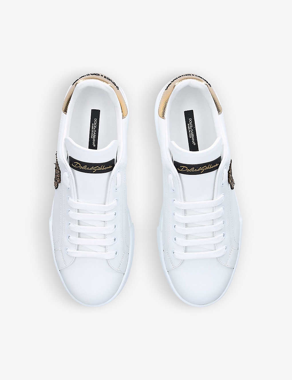 Portofino logo-embellished leather low-top trainers - 2
