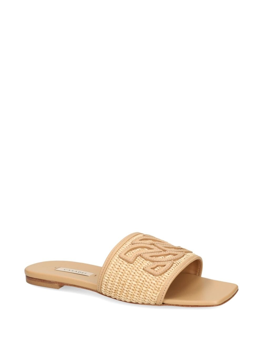 Portofino woven-raffia slides - 2