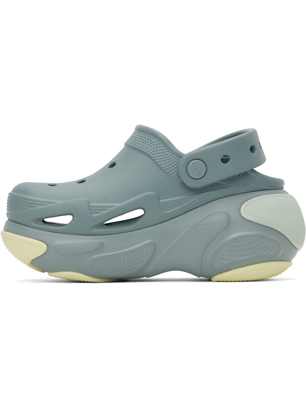 Green Bubble Crush Clogs - 3