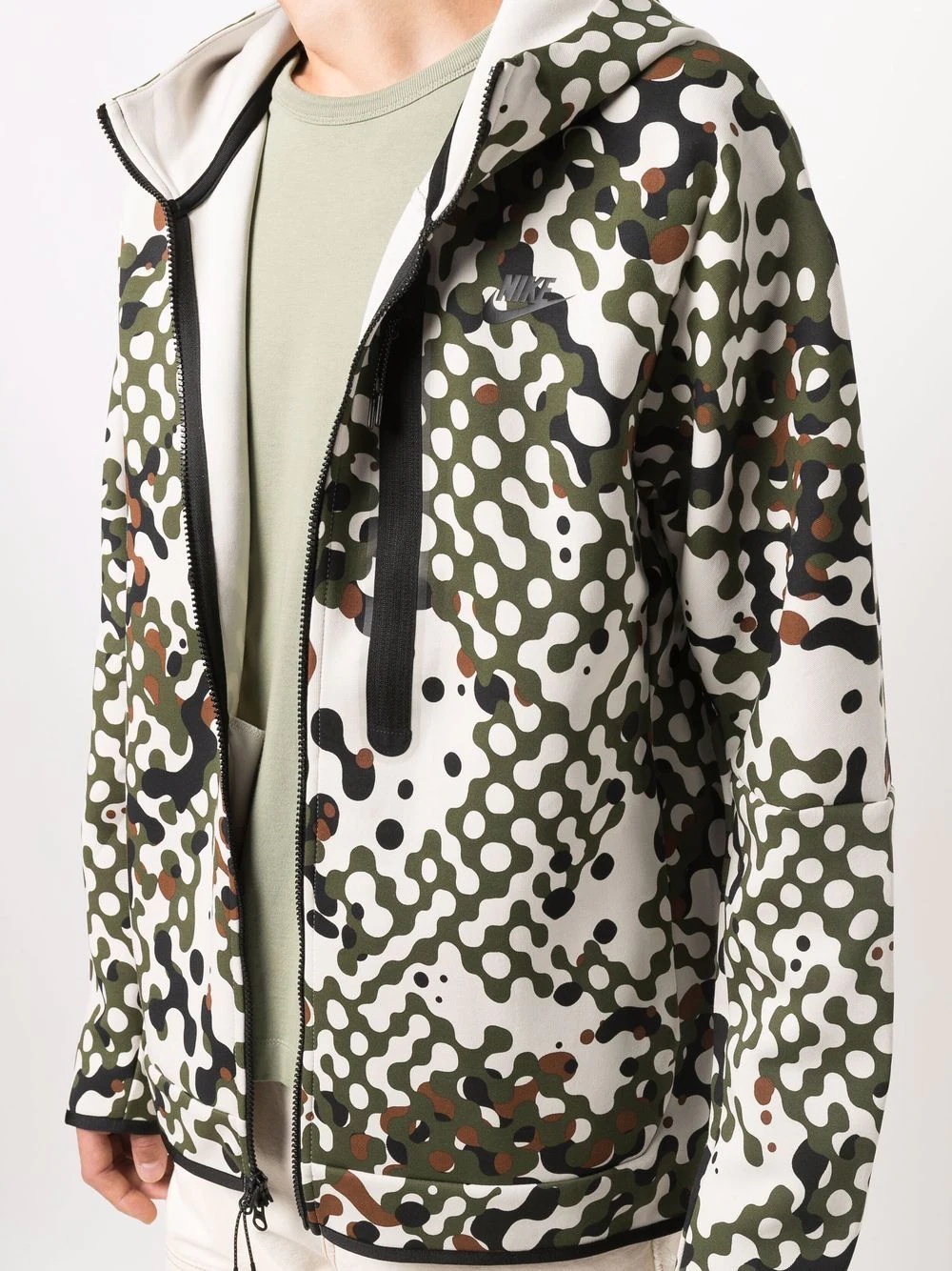 camouflage print hoodie - 5