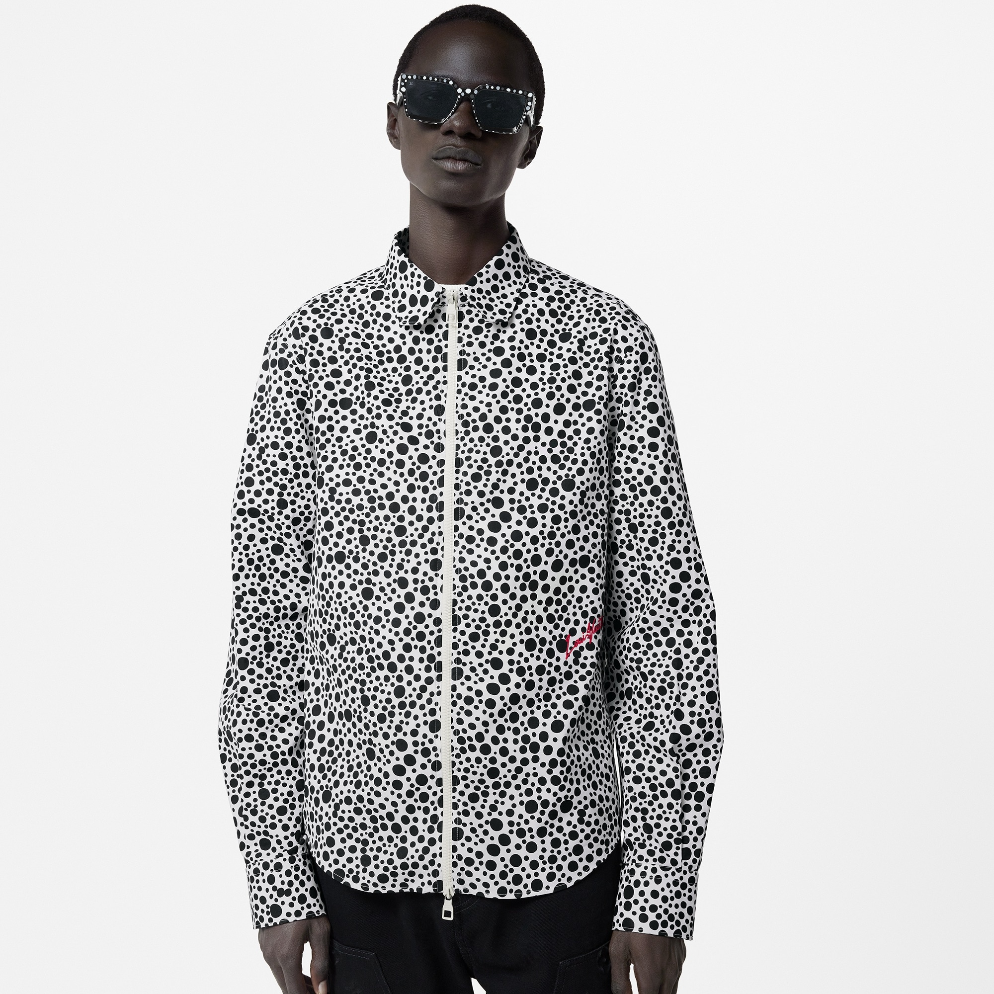 LV x YK Infinity Dots Printed Zipped Shirt - 5