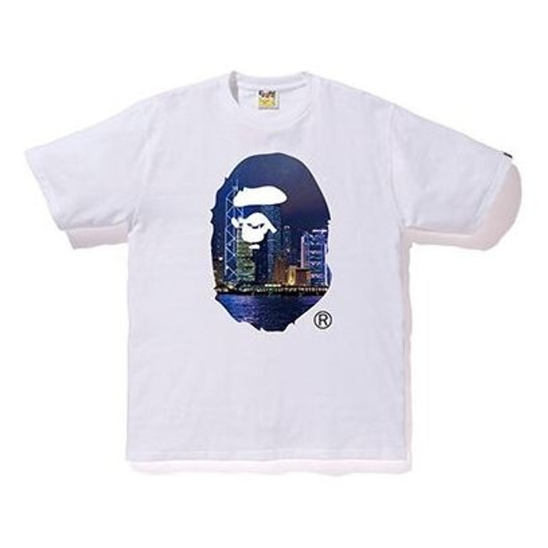 A Bathing Ape HongKong 13th Anniversary Ape Head T-Shirt 'White' BAPE-SS19-33 - 1