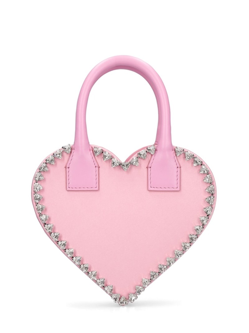 Small Audrey heart satin top handle bag - 1