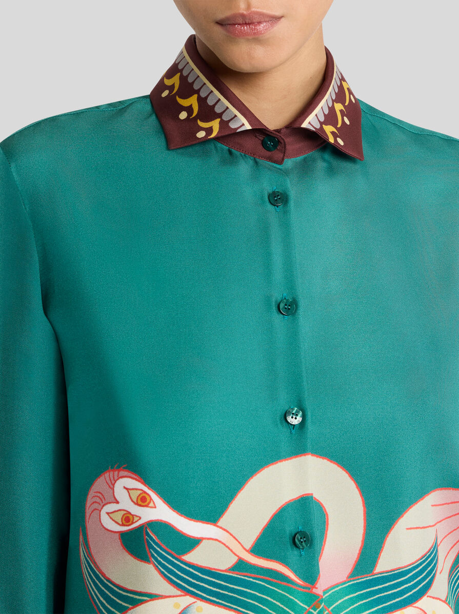 SILK SHIRT WITH ABSTRACT PRINT - 3
