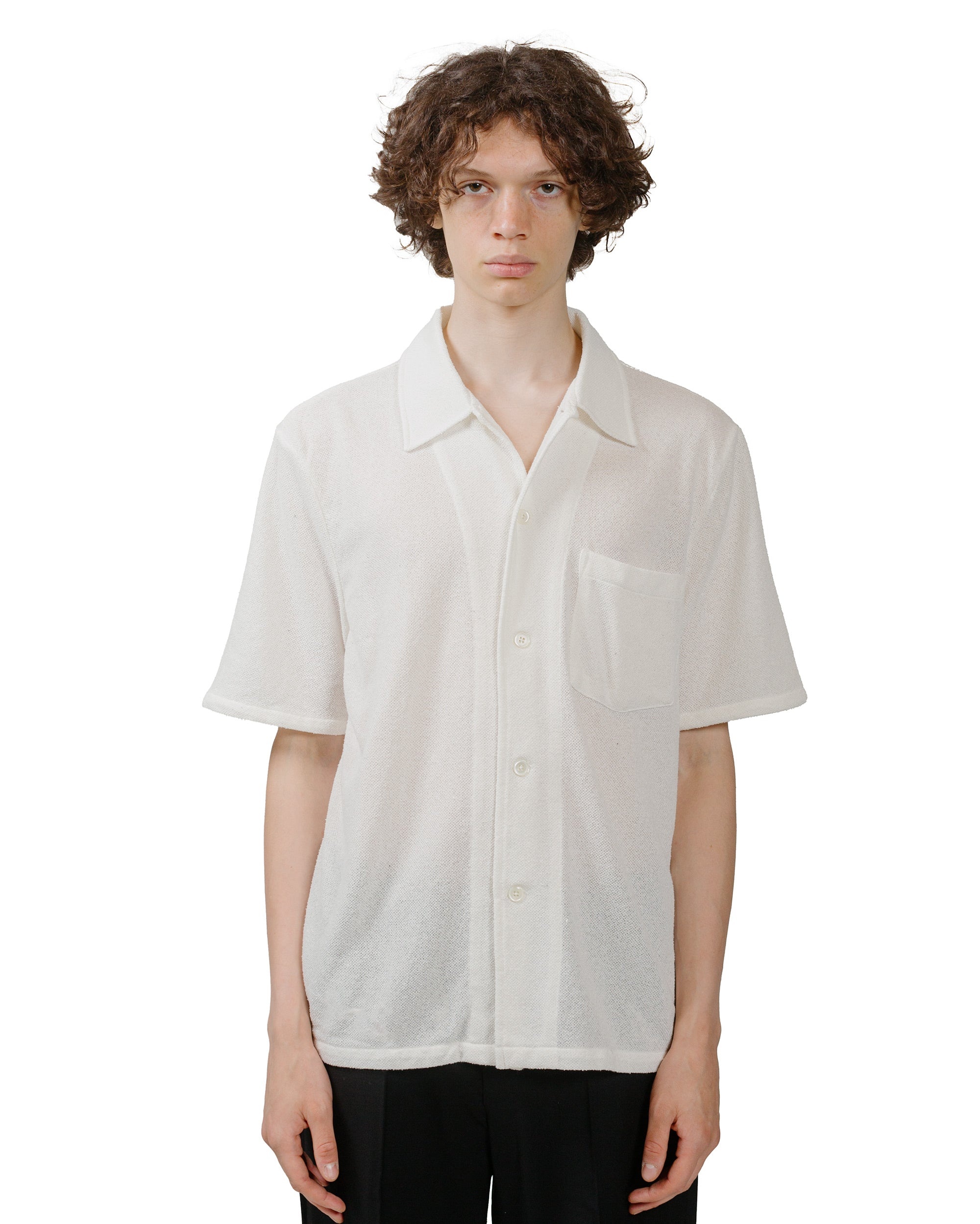 Box Shirt Shortsleeve White Boucle - 2