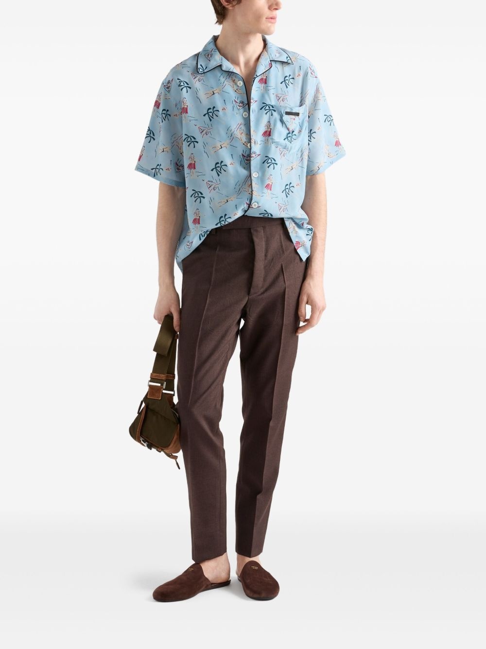 graphic-print bowling shirt - 2