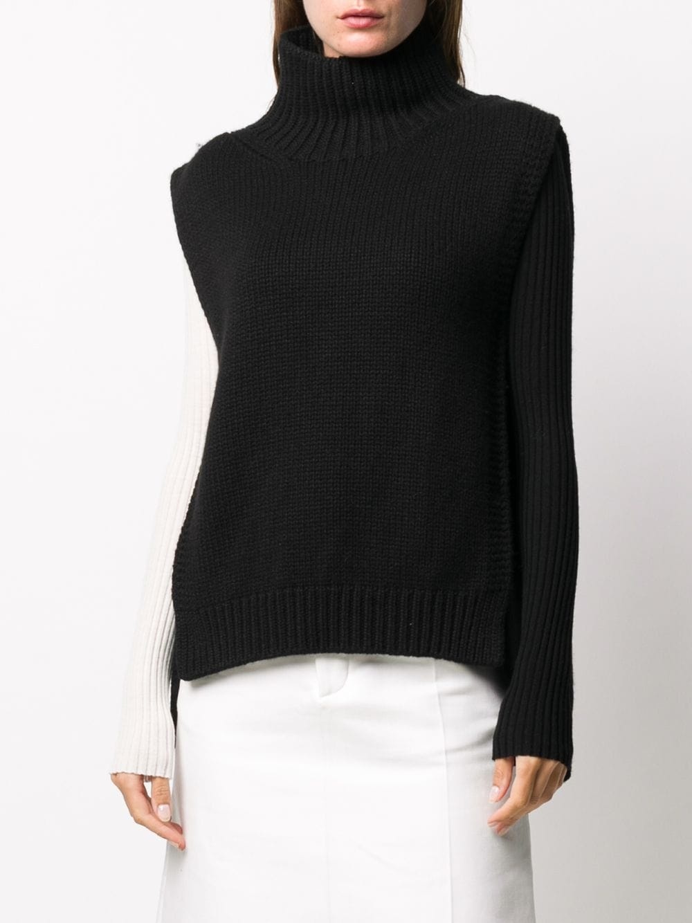 monochrome cashmere jumper - 4