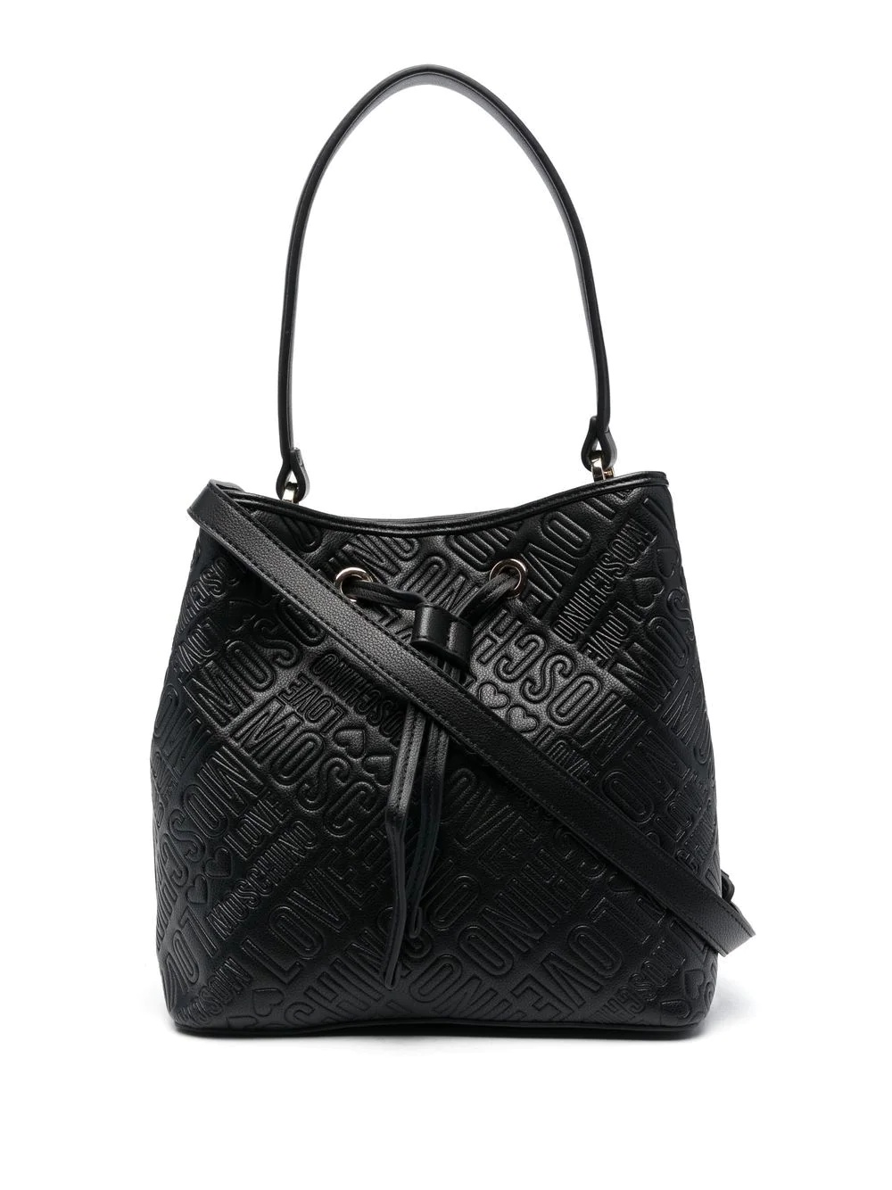 all-over embossed bucket bag - 1