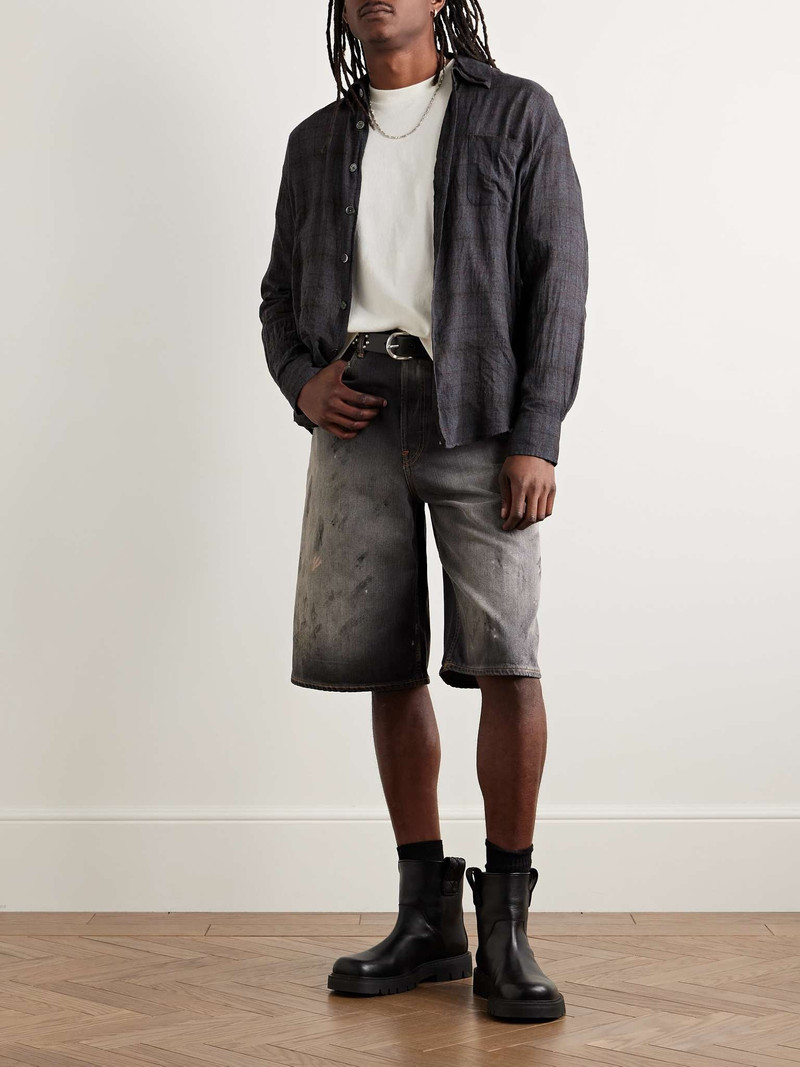 Our Legacy Above Checked Cotton-Blend Voile Shirt outlook