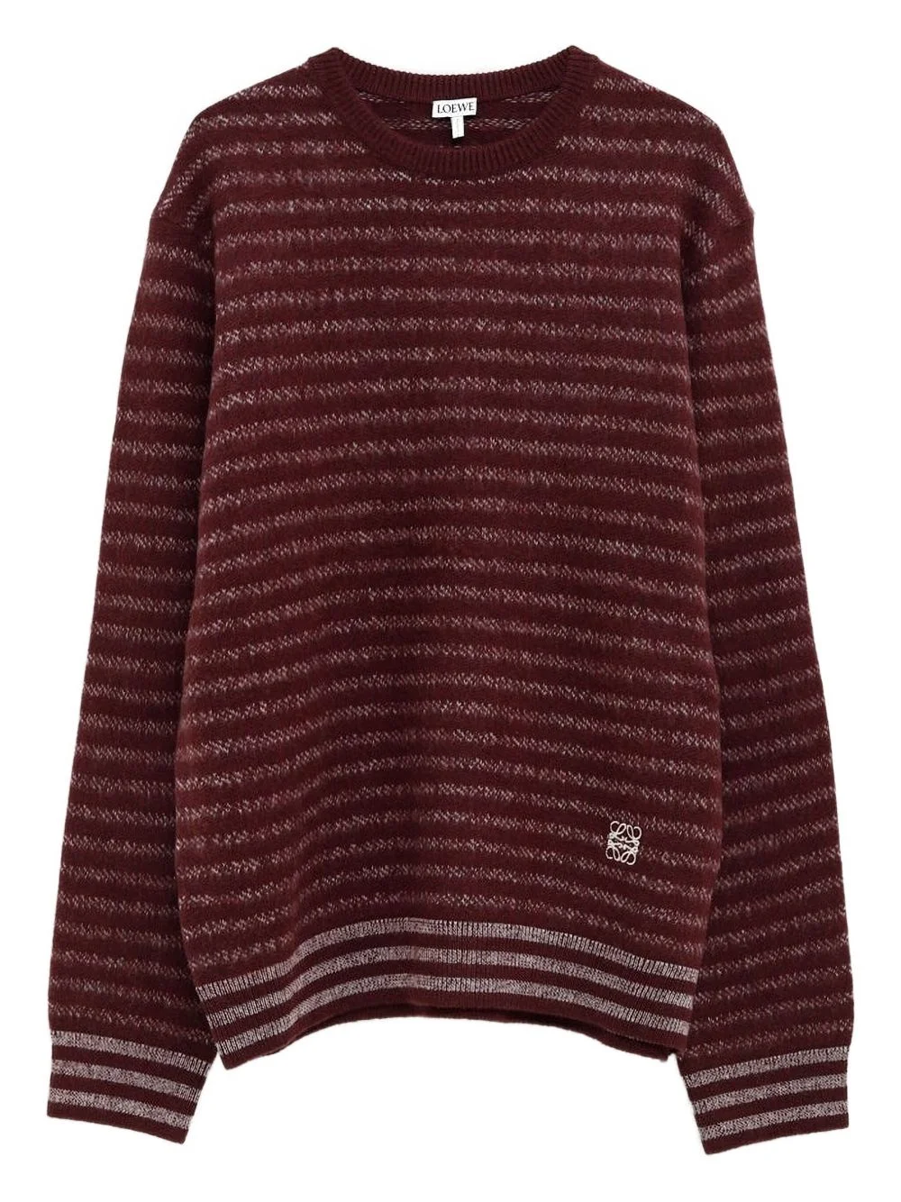 striped logo-embroidered sweater - 1
