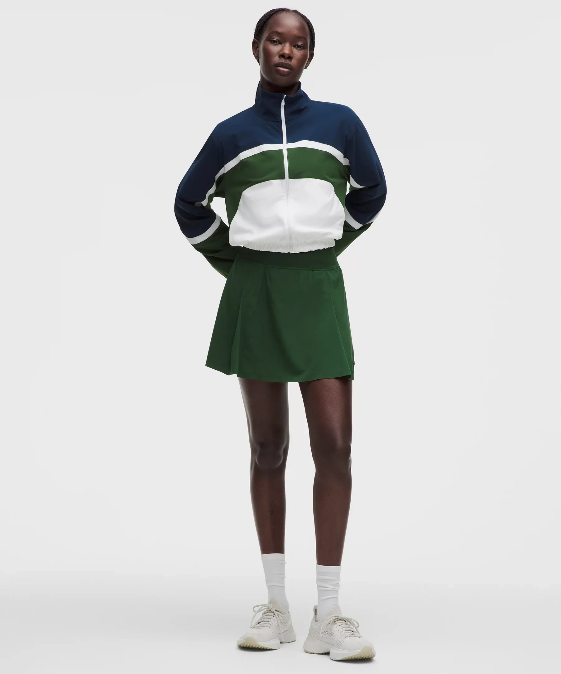 A-Line Side-Pleat Tennis Skirt - 1