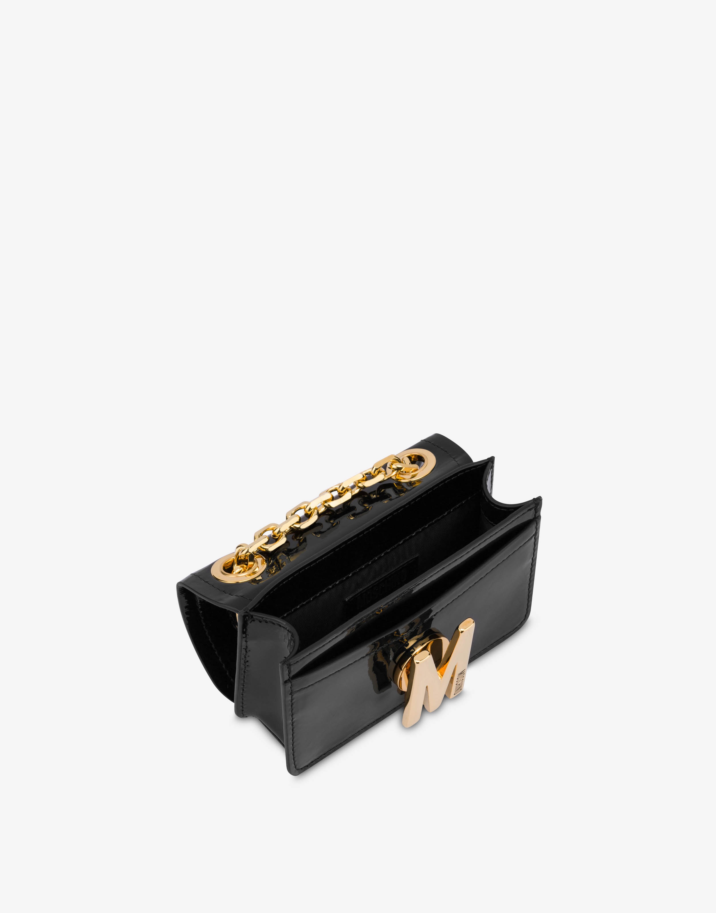 PATENT LEATHER MINI M SHOULDER BAG - 3
