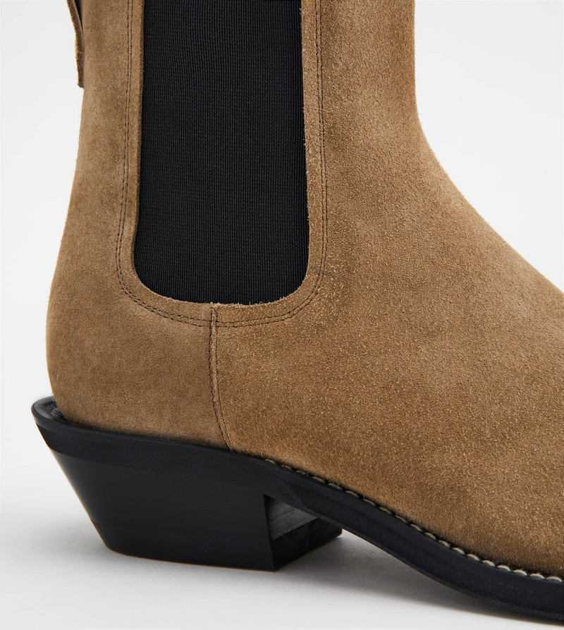 ANKLE BOOTS IN SUEDE - BEIGE 6