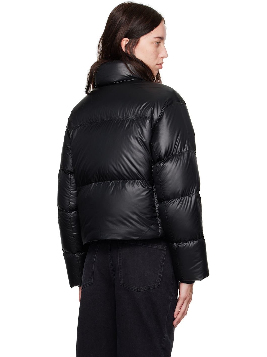 Black Cypress Cropped Puffer Down Jacket - 3
