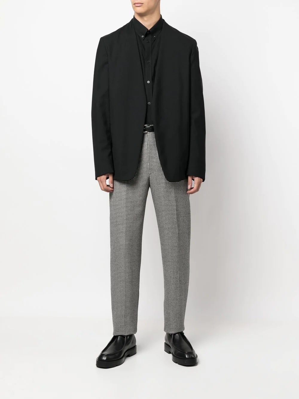 houndstooth tapered trousers - 2