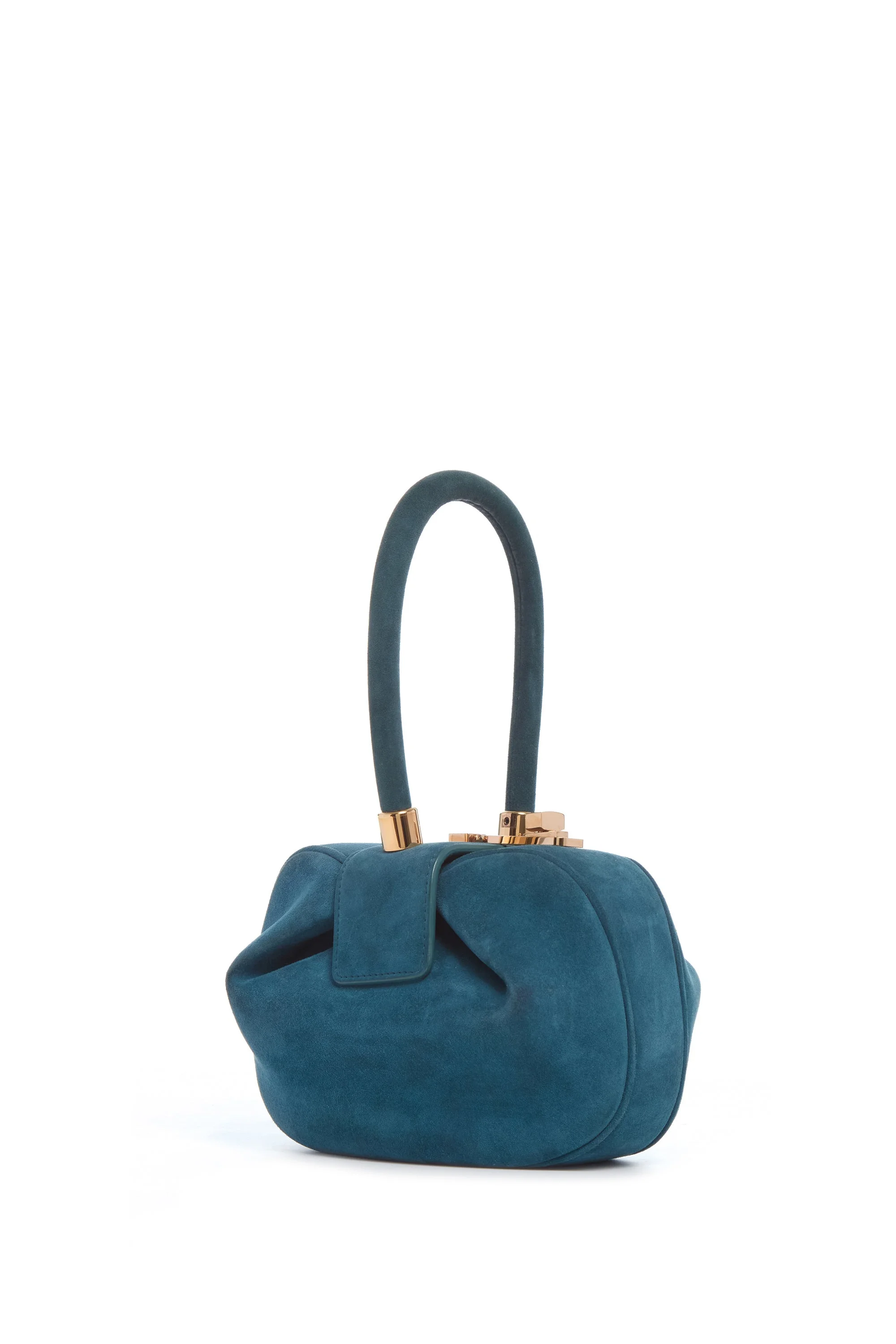 Demi Bag in Teal Suede - 1