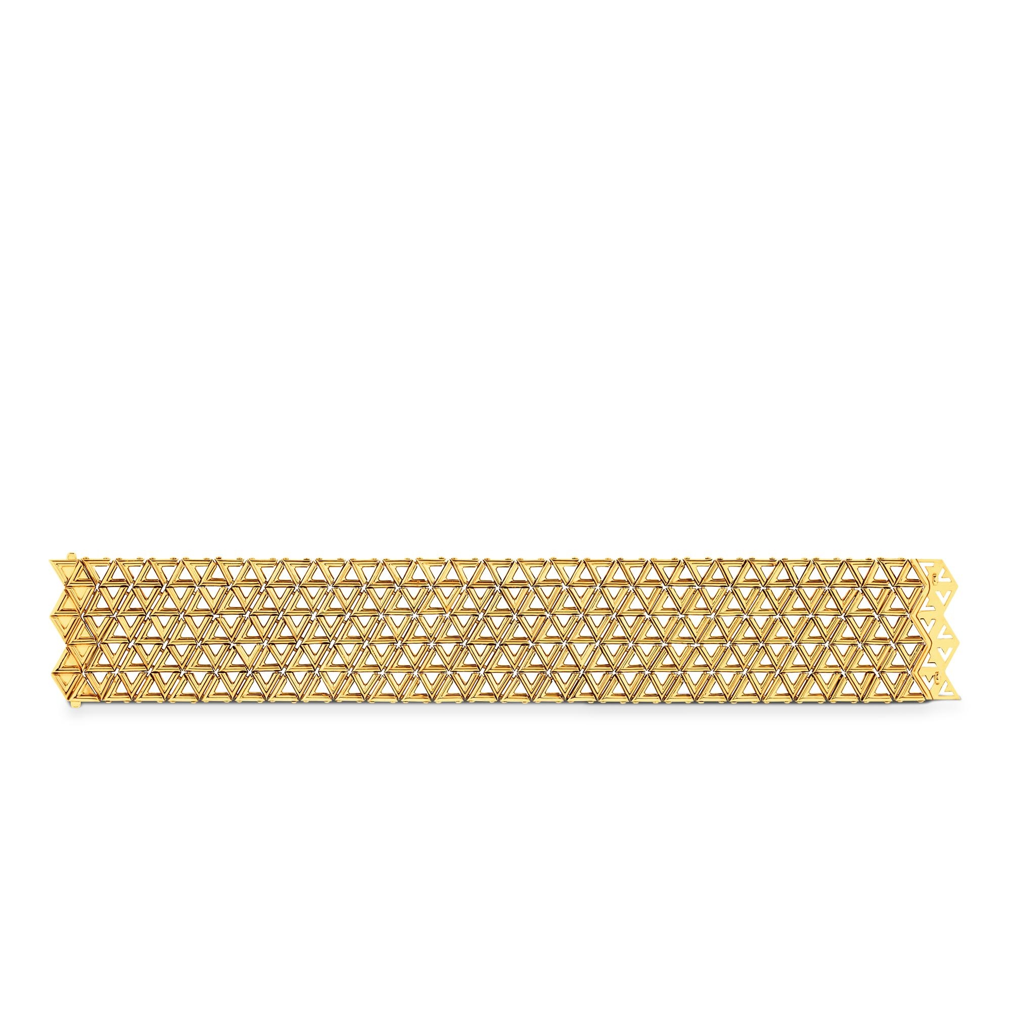 LV Volt Mesh Bracelet, Yellow Gold - 3