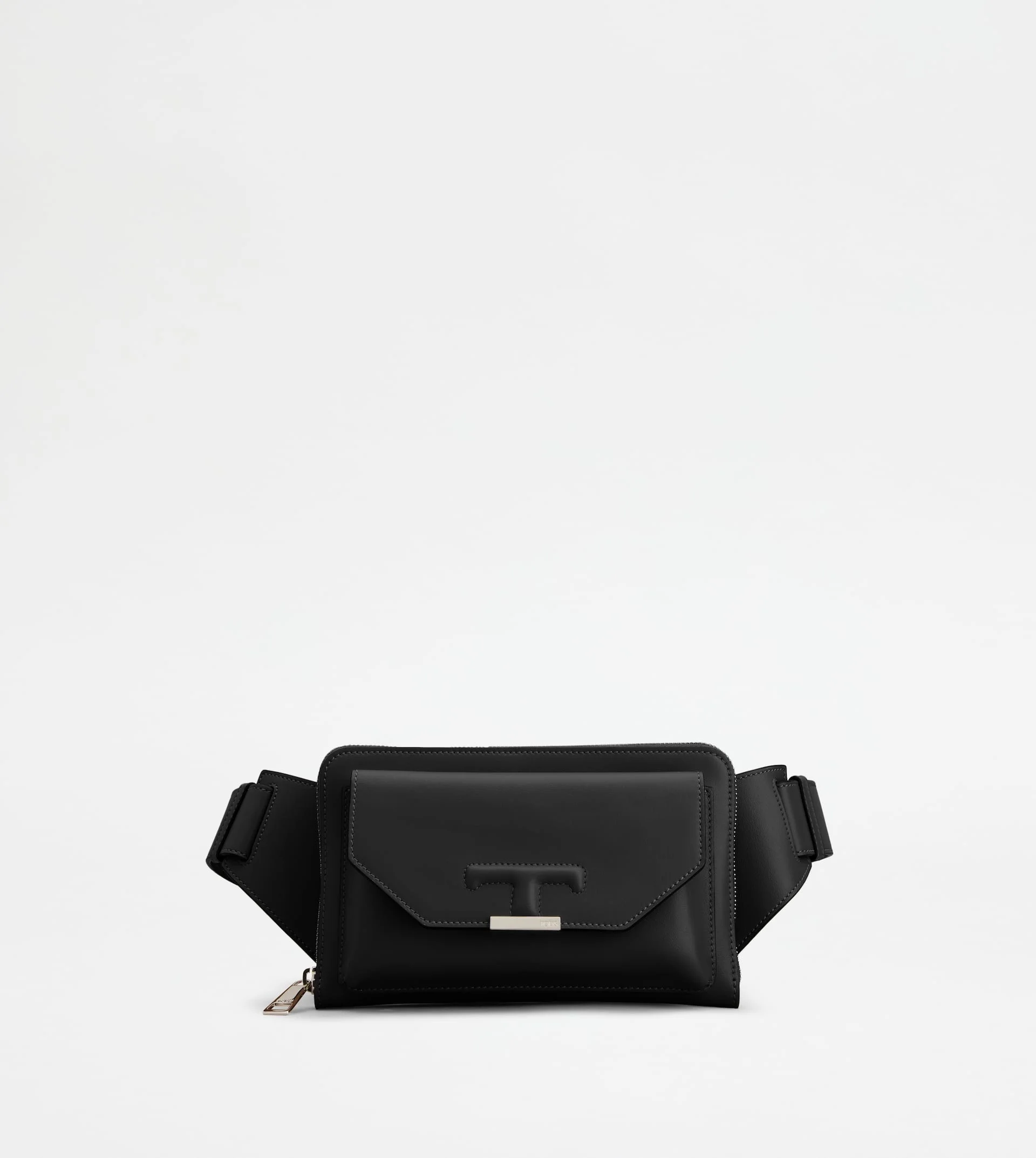 T TIMELESS BELT BAG IN LEATHER MINI - BLACK - 1