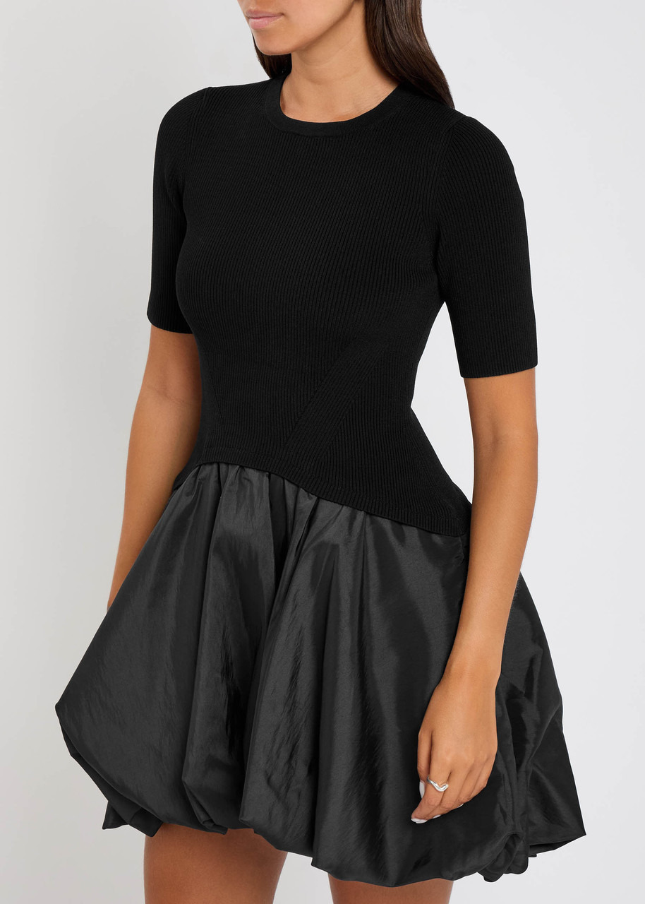 Simkhai Kenny Ribbed-knit and Shell Mini Dress - 2